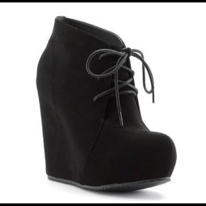 Black Lace Up Booties